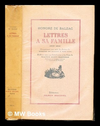 Item #236605 Lettres à sa famille, (1809-1850) : comprenant une série de lettres de Madame de...
