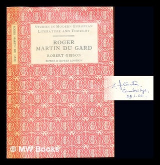 Item #237360 Roger Martin du Gard. Robert . Martin Du Gard Gibson, Roger, 1927