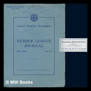 Item #239617 Nurses' League journal. No. 58, May 1965. Birmingham General Hospital . Nurses'...