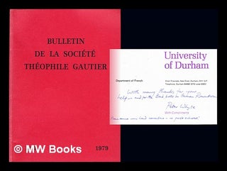 Item #242054 Bulletin De La Société Théophile Gautier. No. 1. 1979. Rene . Laubriet Jasinski,...