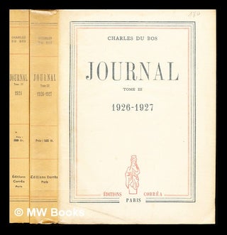 Item #242063 Journal Tome III (1926-1927) and Journal Tome IV (1928): volumes 3 and 4 only....
