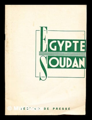 Item #242964 Egypte-Soudan: section de presse. Anonymous