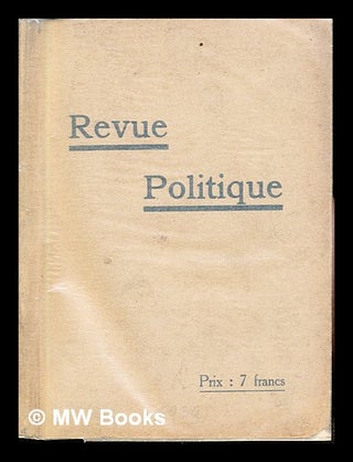 Item #243224 Revue Politique. contributors