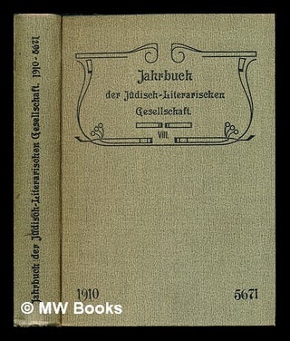 Item #243464 Jahrbuch der Judisch-Literarischen Gesellschaft (Sitz: Frankfurt a. M.) VIII:...