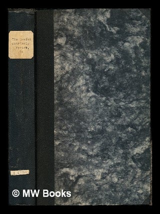 Item #243936 The Jewish quarterly review: Volume XX (1929-1930). Cyrus. Dropsie College Adler,...