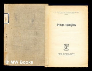 Item #245019 Études critiques. J. Bremond Abele, J., B. Souilhé, E. Romeyer, L. Pialat,...