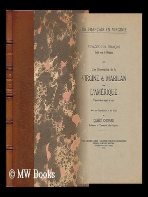 Item #24599 Un Francais En Virginie; Voyages D'Un Francais Exile Pour La Religion, Avec Une...