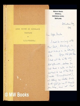 Item #247308 Some Notes on Highland Tartans. Charles Ian Fraser