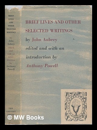Item #247579 Brief Lives and Other Selected Writings (edited with an introduction and notes by...