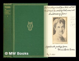Item #249635 Poems / by Florence Earle Coates: volume I. Florence Earle Coates