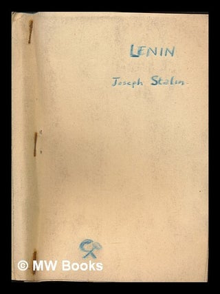 Item #250099 On Lenin : Lenin as organiser and leader of the Russian Communist Party : article...