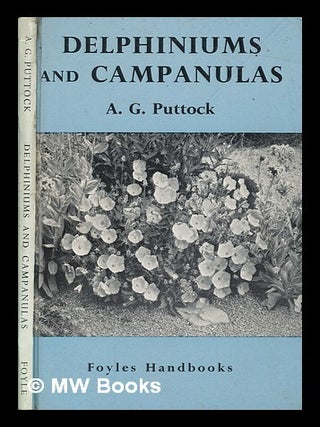 Item #252134 Delphiniums and campanulas. A. G. Puttock, Arthur Geoffrey