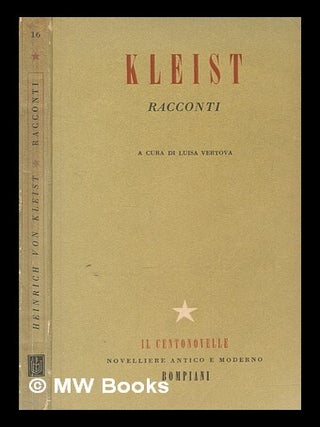 Item #256045 Racconti. Heinrich von Kleist