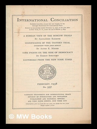 Item #259372 International conciliation - February 1938. Carnegie endowment for international...