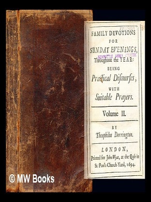 Item #259488 Family devotions for Sunday evenings, throughout the year : being practical...