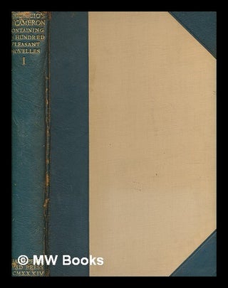 Item #260800 Boccaccio's Decameron. (Text prepared from that of the first English translation,...