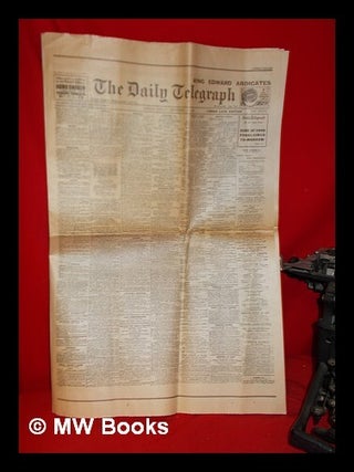 Item #263386 The daily telegraph. No. 25,442, Friday, Dec. 11, 1936 - abdication of King Edward...