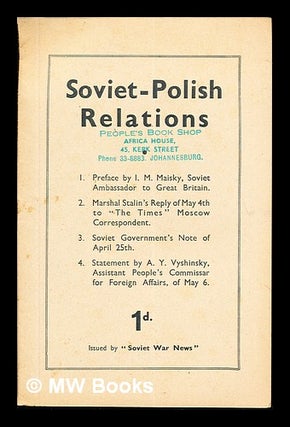 Item #264886 Soviet-Polish Relations. Multiple Authors