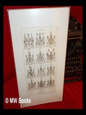 Item #271113 United Kingdom Heraldic Original 19th century Print: English Earls: 12 coats of...