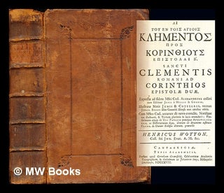 Item #275201 Ai tou en tois agiois Kl mentos pros Korinthious epistolai B : Sancti Clementis...