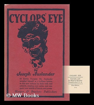 Item #27711 Cyclop's Eye. Joseph Auslander