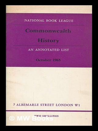 Item #278563 Commonwealth history. National Book League, Great Britain