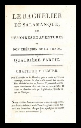 Item #281576 Le bachelier de Salamanque, ou mémoires et aventures de Don Chérubin de la Ronda /...