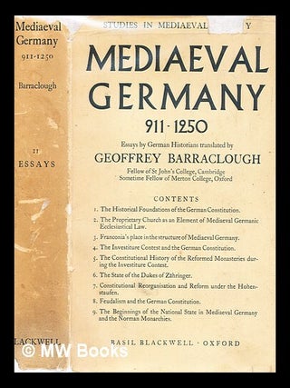 Item #281924 Mediaeval Germany, 911-1250 : essays by German historians Vol.2 Essays. Geoffrey...