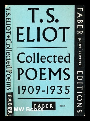 Item #282580 Collected poems : 1909-1935. T. S. Eliot, Thomas Stearns