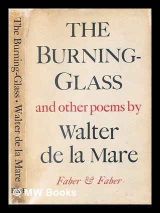 Item #283475 The burning glass and other poems. Walter De la Mare
