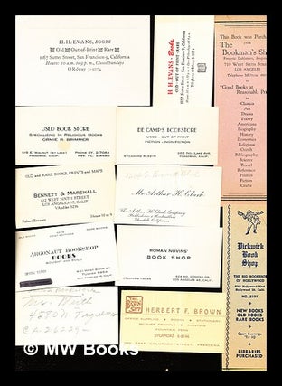 Item #283559 19 business cards and bookmarks from booksellers (1940s-1950s). Multiple Authors