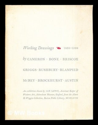 Item #283729 Working drawings, 1895-1938 : by Cameron, Bone, Briscoe, Griggs, Rushbury, Blampied,...