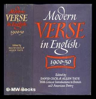 Item #284404 Modern verse in English / edited by David Cecil and Allen Tate with critical...