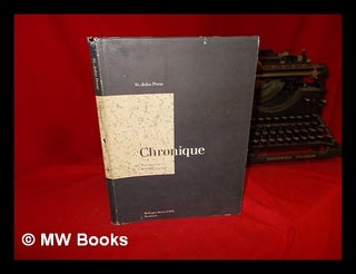 Item #284628 Chronique / by St.-John Perse ; translations by Robert Fitzgerald. Perse Saint-John,...