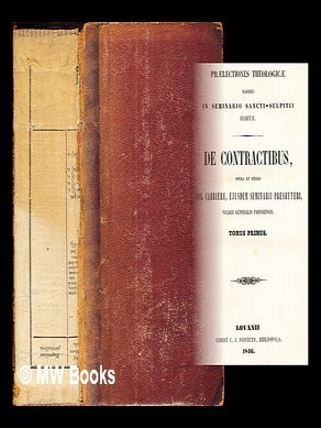 Item #284832 Praelectiones theologicae majores in seminario Sancti-Sulpitii habitae. De...