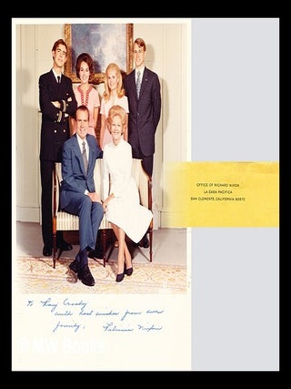 Item #285986 Original color studio photo of the Nixon family; Richard, Patricia and sons and...