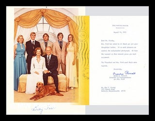 Item #286300 Signed, colour photo of President Gerald Ford with his family, signed by the First...