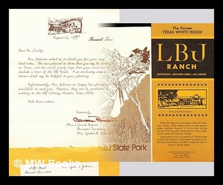 Item #286427 Typed letter written on behalf of Lady B. Johnson, with two printed brochures for...
