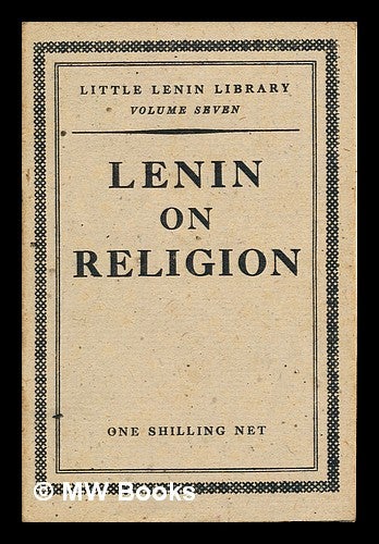 Item #290879 Lenin On Religion. Vladimir Il ich Lenin.