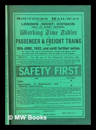 Item #294514 Southern Railway, London (West) Division, (Isle of Wight Section) : working time...