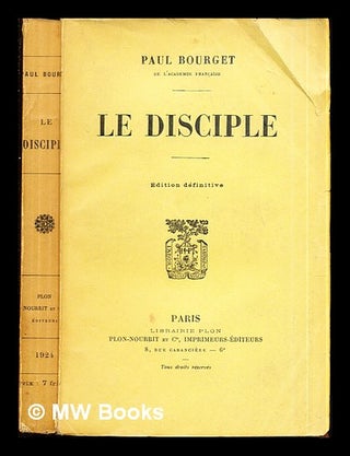 Item #296547 Le Disciple. Paul Bourget