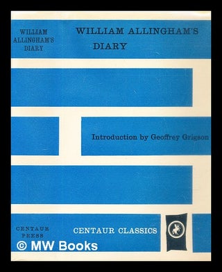 Item #298170 William Allingham's diary. William Allingham