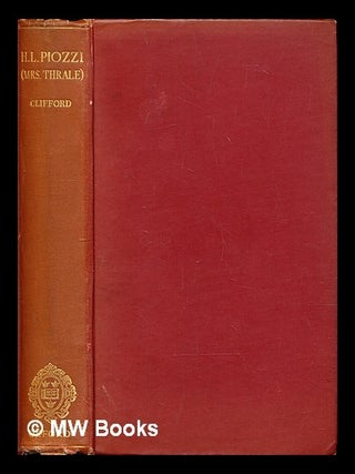 Item #299048 Hester Lynch Piozzi (Mrs. Thrale). James L. Clifford, James Lowry