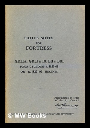 Item #301042 Pilot's Notes for Fortress. Air Ministry