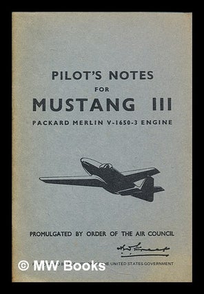 Item #301044 Pilot's notes for Mustang III. Air Ministry