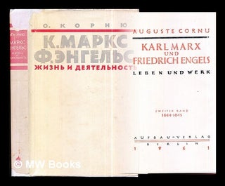 Item #301864 Karl Marx und Friedrich Engels : Leben und Werk. / Auguste Cornu: volume II:...