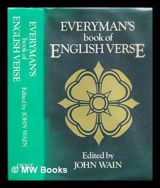 Item #302040 Everyman's book of English verse. John Wain