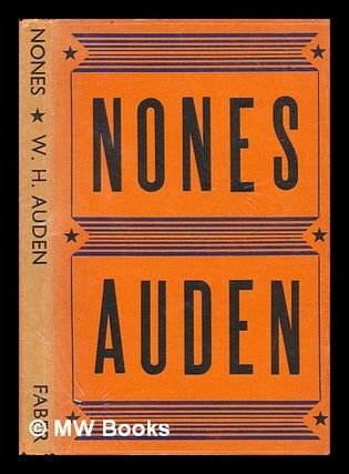 Item #305100 Nones. W. H. Auden, Wystan Hugh