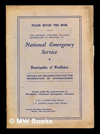 Item #305473 Municipality of Woollahra: details of organisation for the information of...