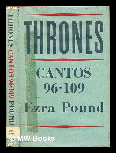 Item #305899 Thrones : 96-109 de los cantares. Ezra Pound.